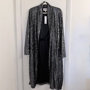 Steve Madden Silver Sequin Jacket NWT Small
